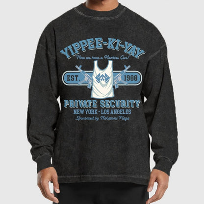 Yippee Ki Yay Security NY-LA Washed Long Sleeve Tee