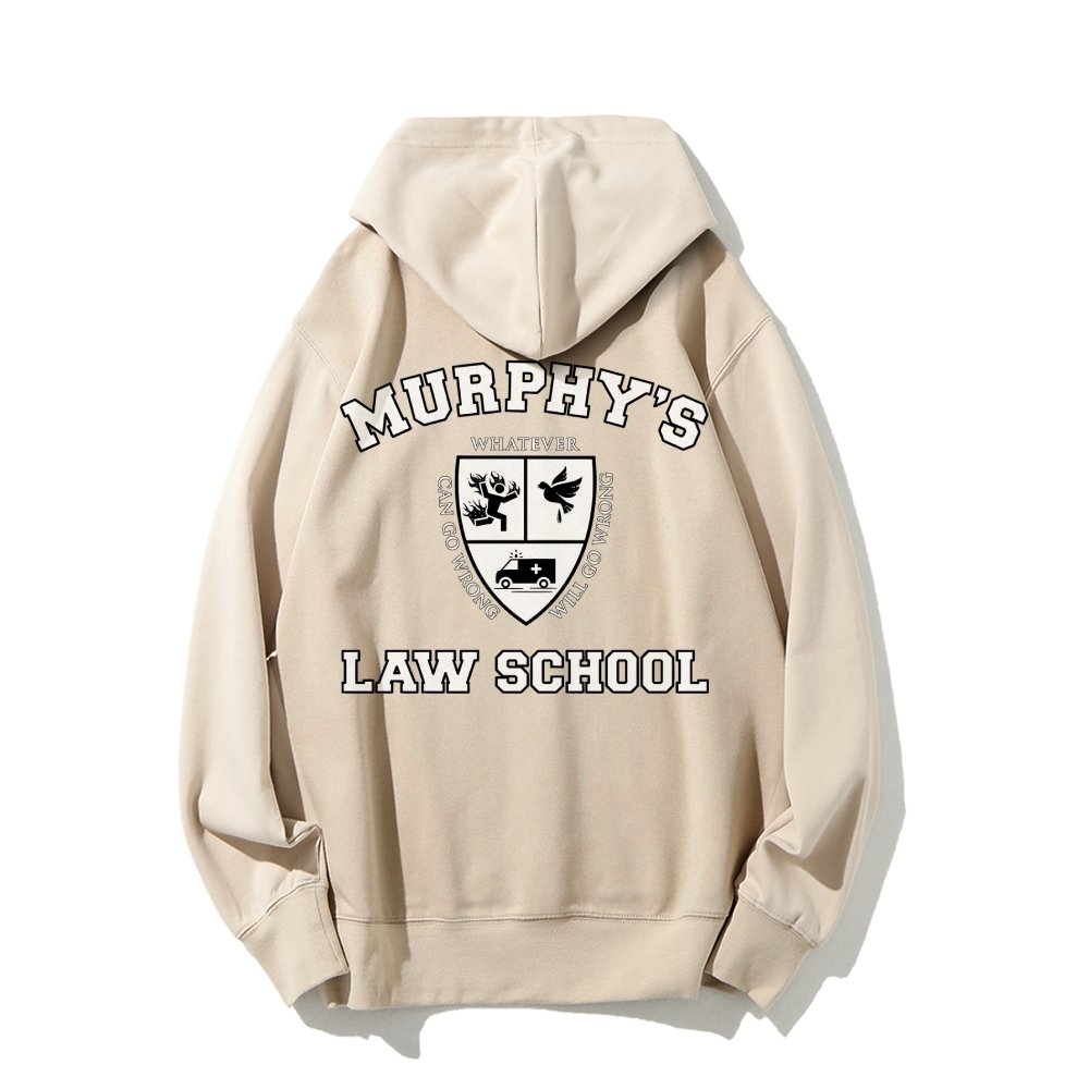 Murphy's Law School  Academic Printed Back Unisex Cotton Hoodie