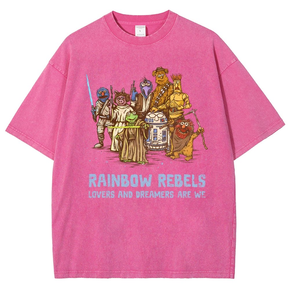 Rainbow Rebels Vintage Distressed T-shirt