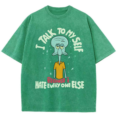 I Talk To My Self Because I Hate Vintage Distressed T-shirt