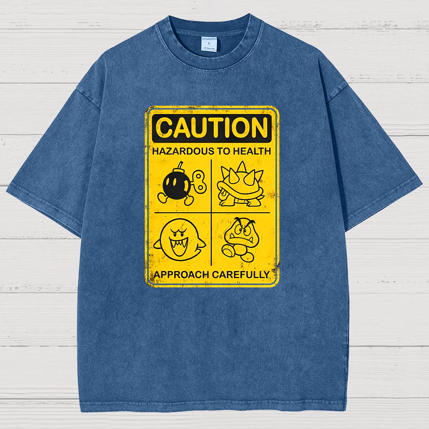 Caution Hazardous To Health Vintage Distressed T-shirt