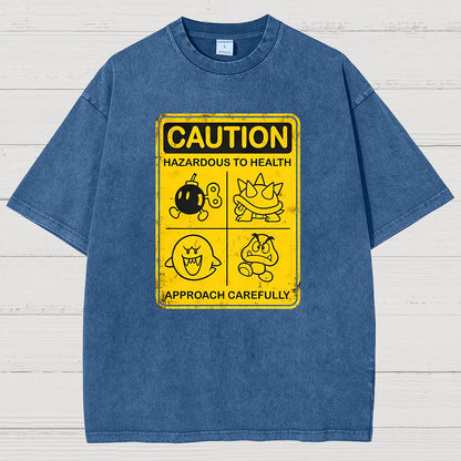 Caution Hazardous To Health Vintage Distressed T-shirt