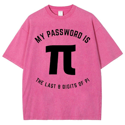 My Password Is The Last 8 Digits Of Pi Nerd Vintage Distressed T-shirt