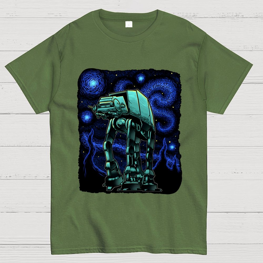 Armored Tank Starry Night Geek T-Shirt