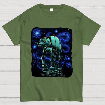 Armored Tank Starry Night Geek T-Shirt