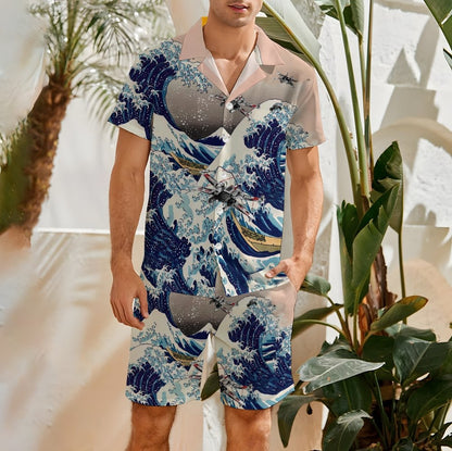 Sea Flight Battle Hawaiian Shirt Set