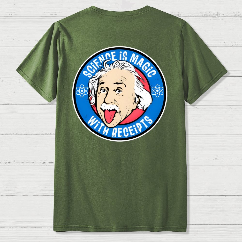 Science Is Magic Front And Back Printing Geek T-Shirt