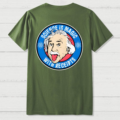 Science Is Magic Front And Back Printing Geek T-Shirt