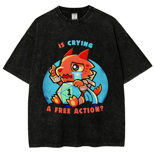 Dragon crying is a free action Vintage Distressed T-shirt