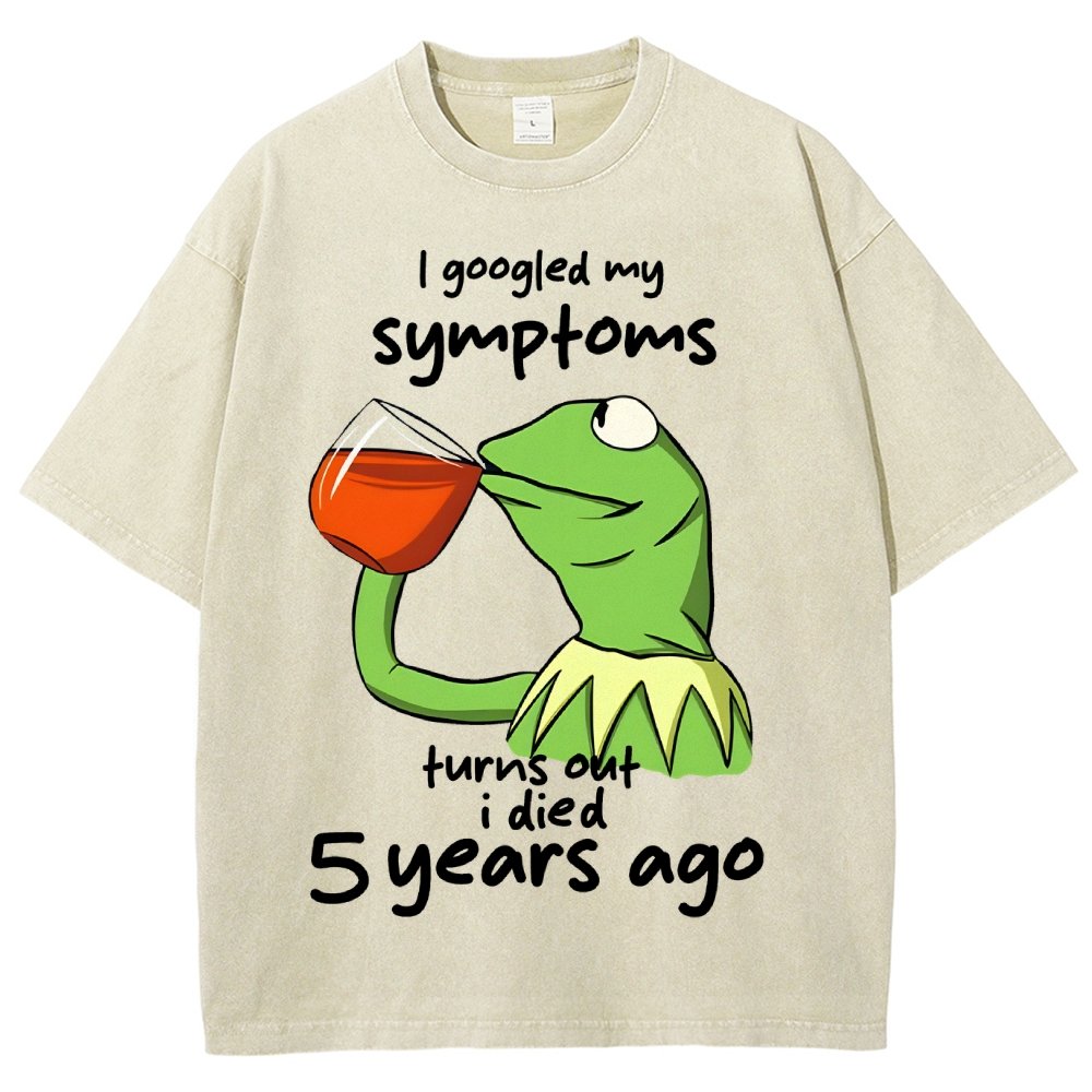 Goolged Symptoms Vintage Distressed T-shirt