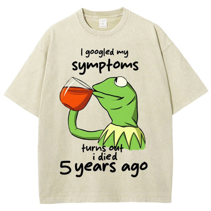 Goolged Symptoms Vintage Distressed T-shirt