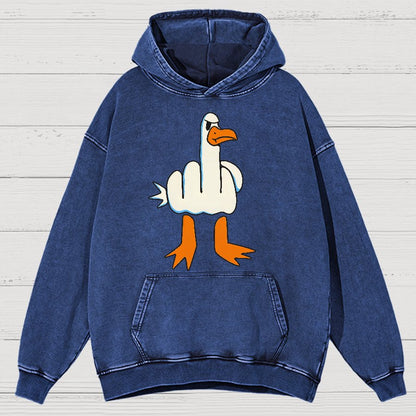 Rude Seagull Design Funny Vintage Distressed Hoodie