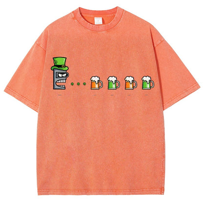 St. Patty’s Robot Vintage Distressed T-shirt