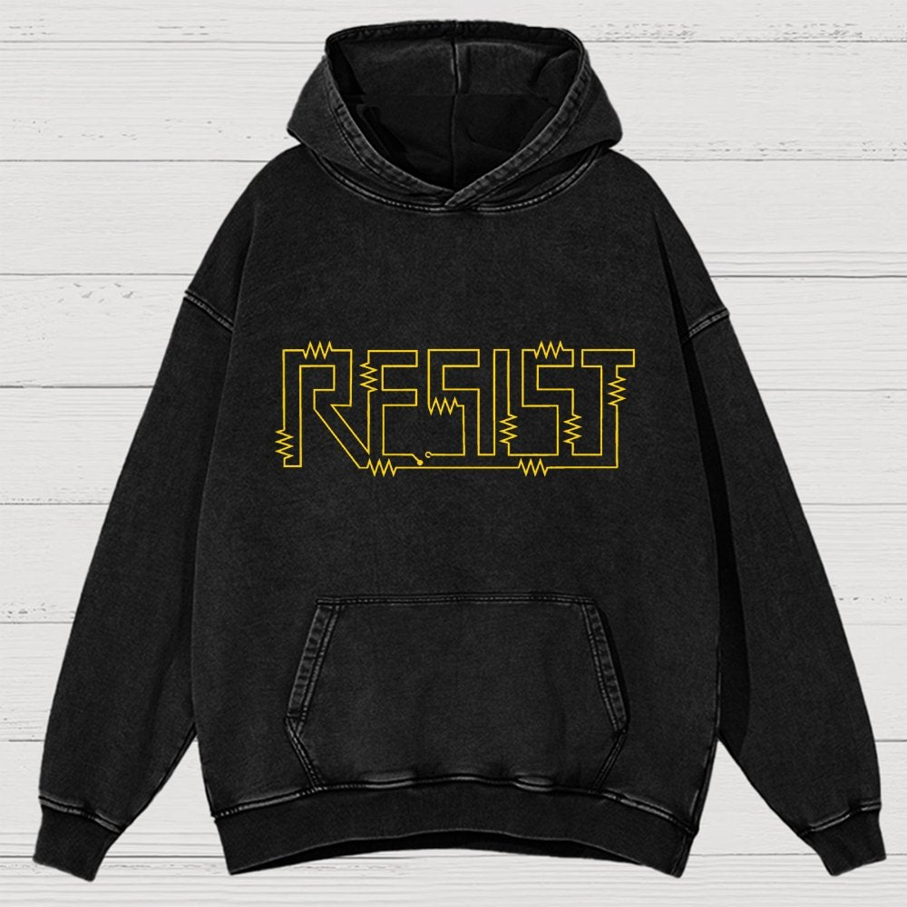 Resist Vintage Distressed Hoodie
