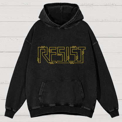 Resist Vintage Distressed Hoodie