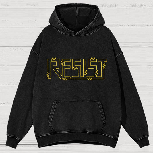 Resist Vintage Distressed Hoodie