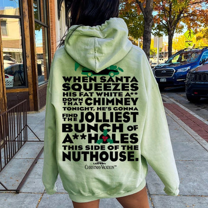 Christmas Vacation: Jolliest Bunch Geek Printed Back Cotton Hoodie