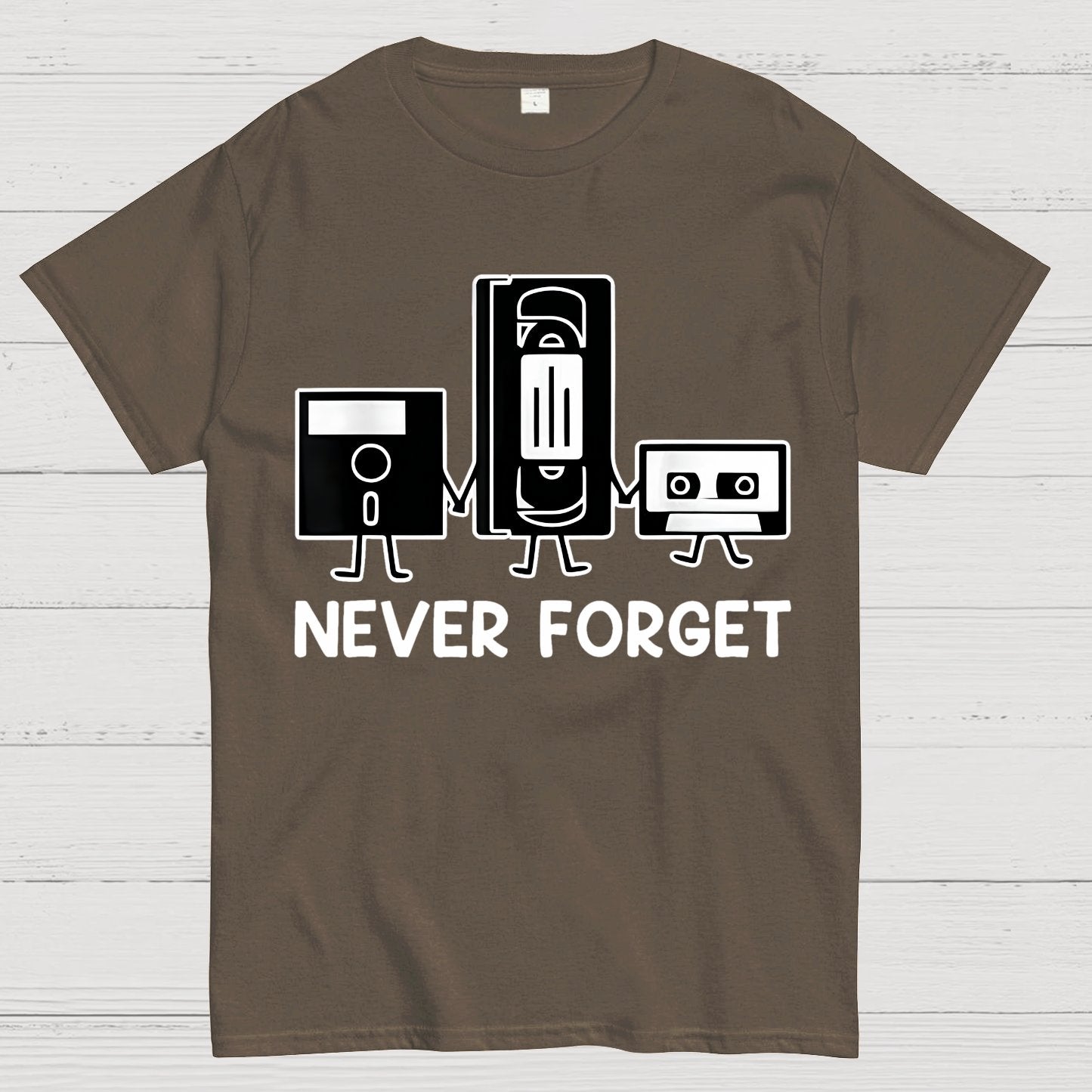 Never Forget Cassette Tape VHS Gamer Old School Funny T-Shirt