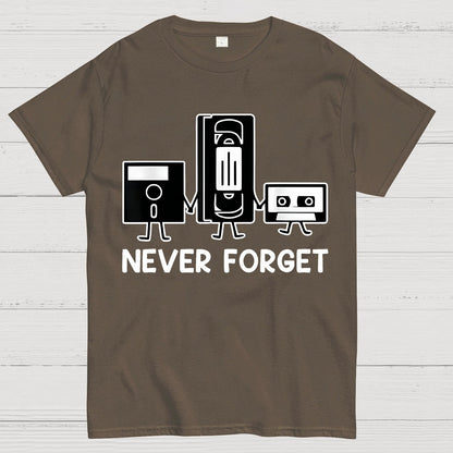 Never Forget Cassette Tape VHS Gamer Old School Funny T-Shirt