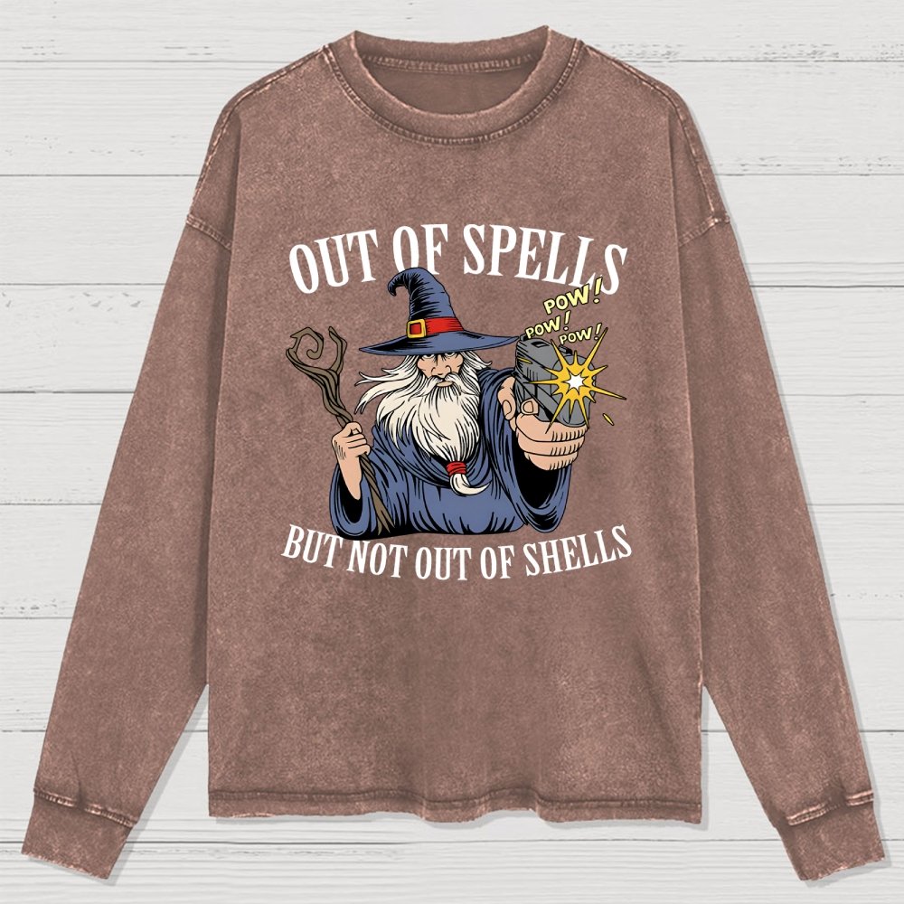 Out of Spells but Not Out of Shells Washed Long Sleeve Tee