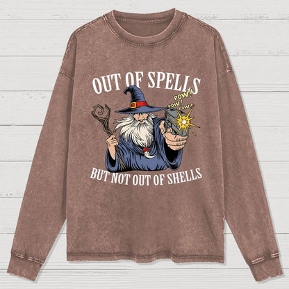 Out of Spells but Not Out of Shells Washed Long Sleeve Tee