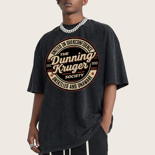 Dunning Kruger Society Vintage Distressed T-shirt
