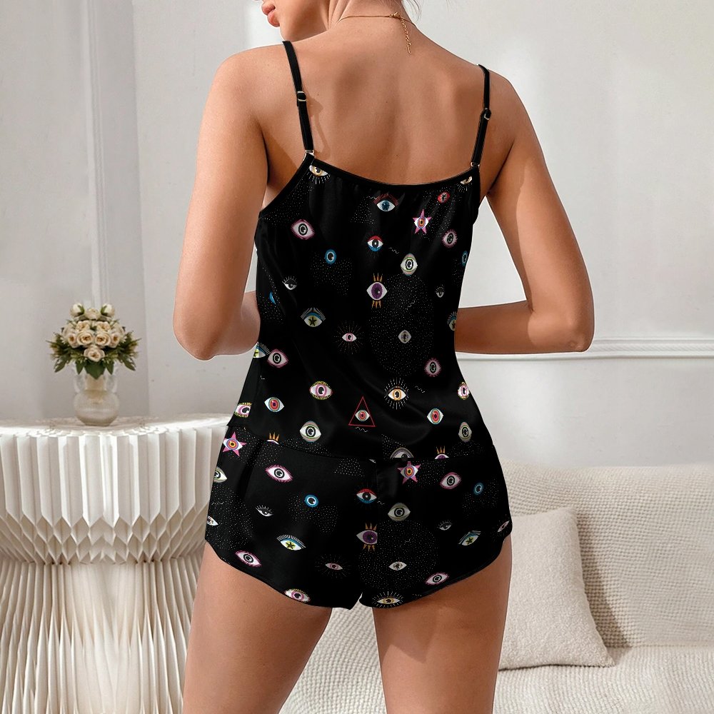 Different Eyes Women's Geek Suspender Cami Set