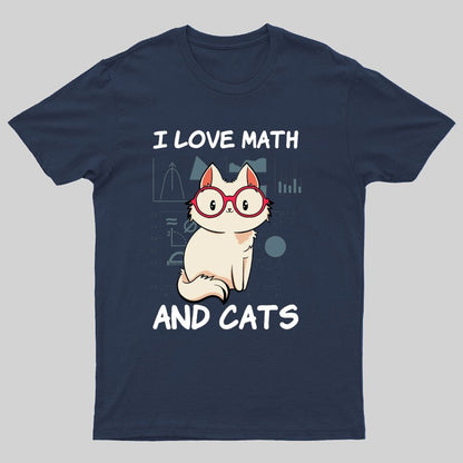 I Love Math And Cats Math Nerd T-Shirt