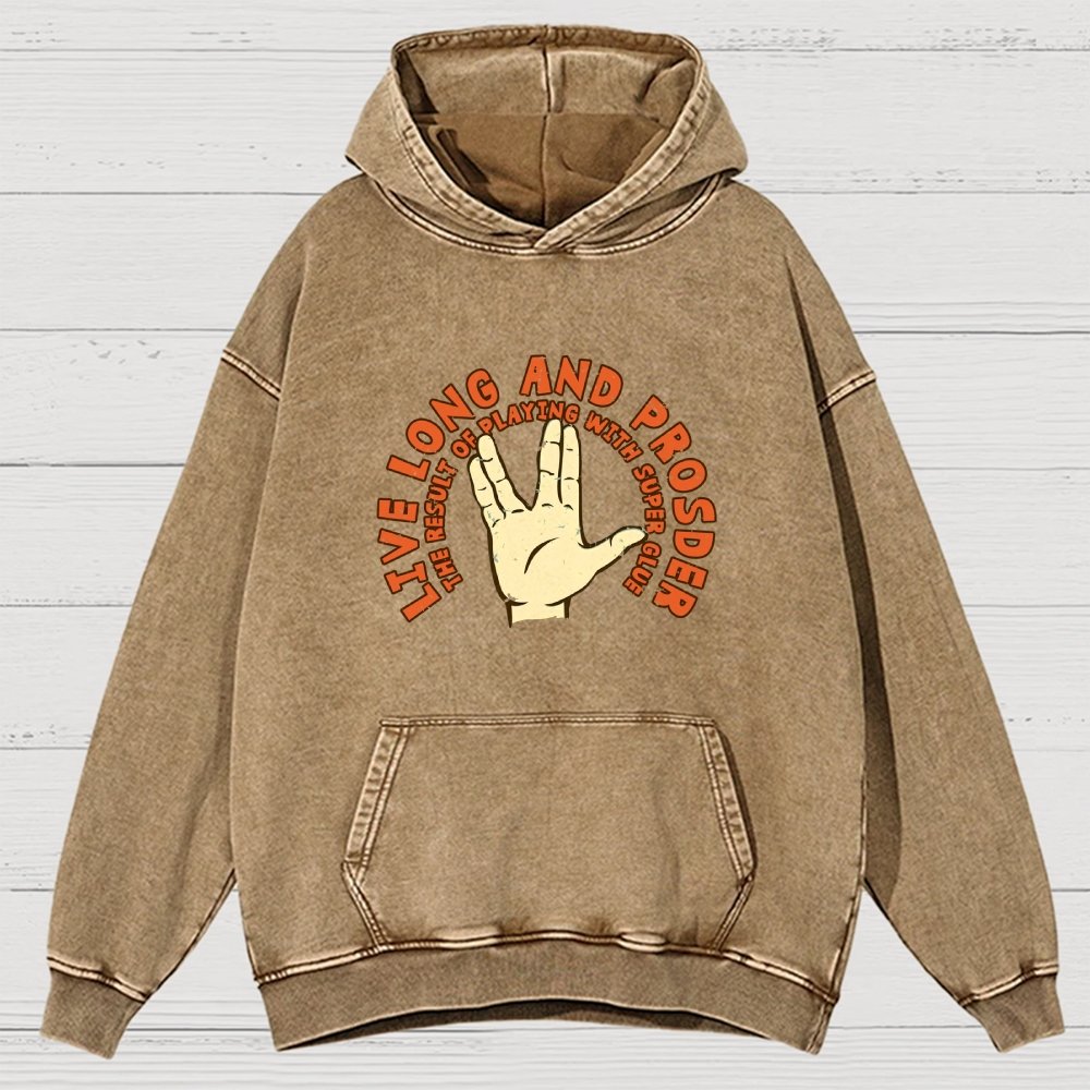 The Result Of Playing With Super Glue Vintage Distressed Hoodie