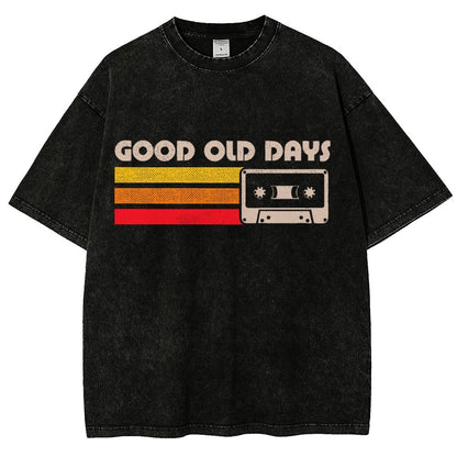 Old Days Vintage Mixtape Vintage Distressed T-shirt