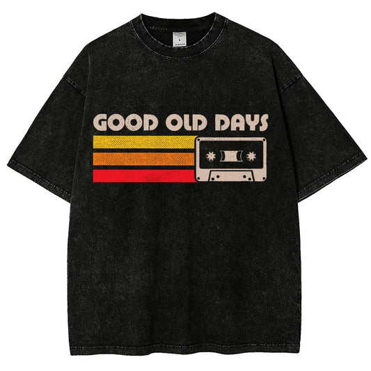 Old Days Vintage Mixtape Vintage Distressed T-shirt