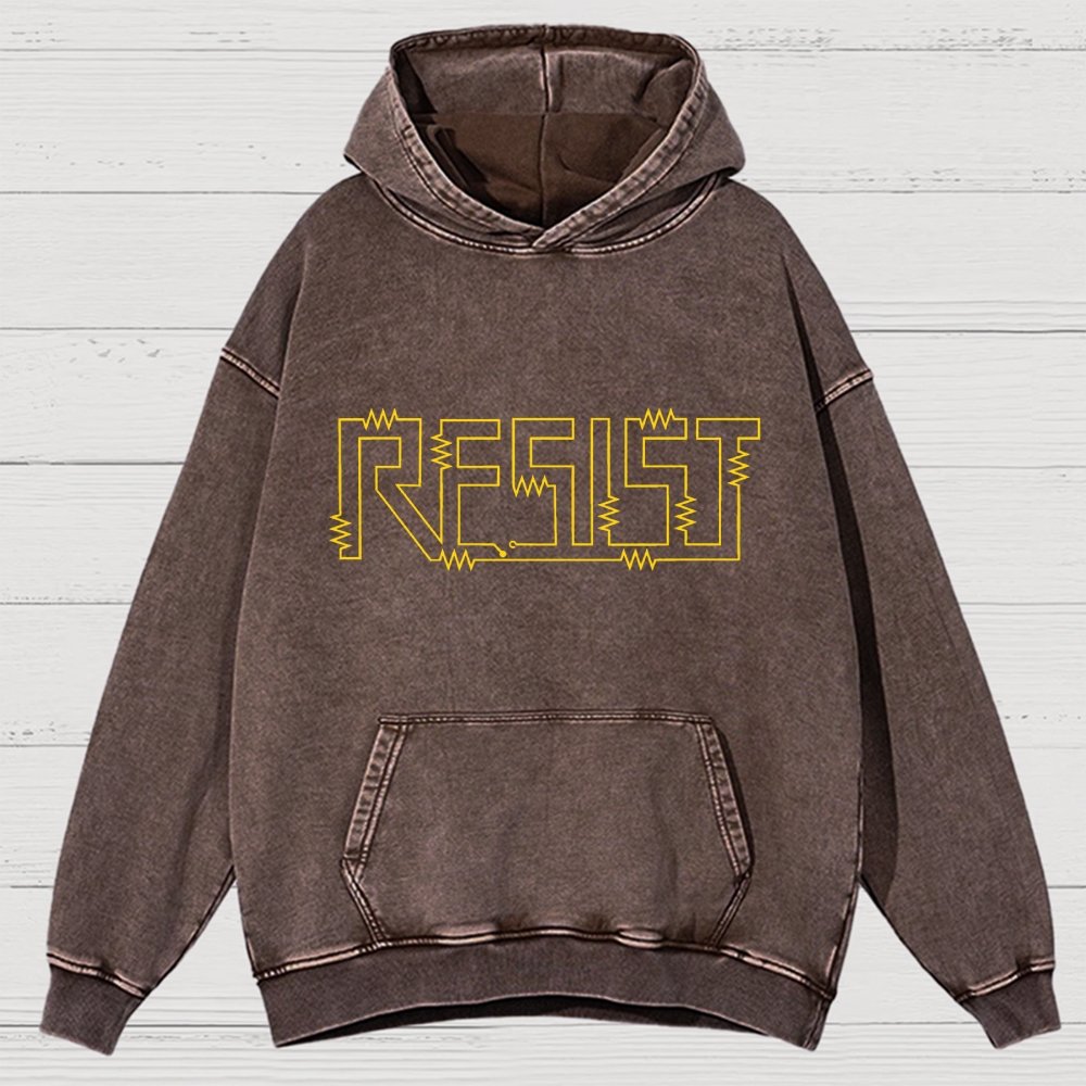 Resist Vintage Distressed Hoodie