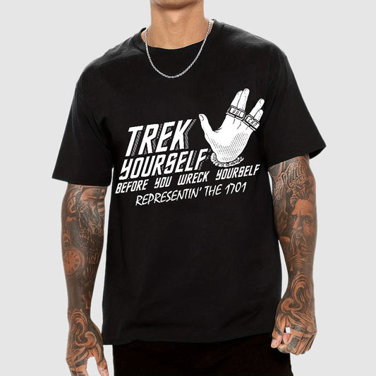 Trek Yourself Before You Wreck Yourself Geek T-Shirt