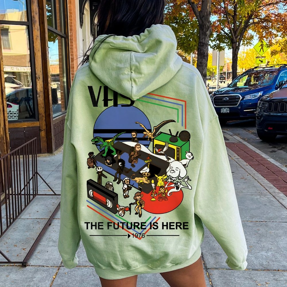 The Future Is Here Printed Back Unisex Cotton Hoodie