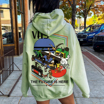 The Future Is Here Printed Back Unisex Cotton Hoodie