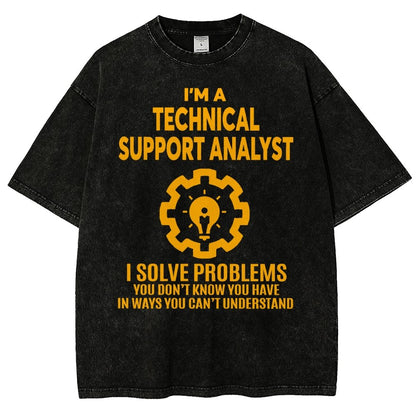 Technical Support Analyst Vintage Distressed T-shirt