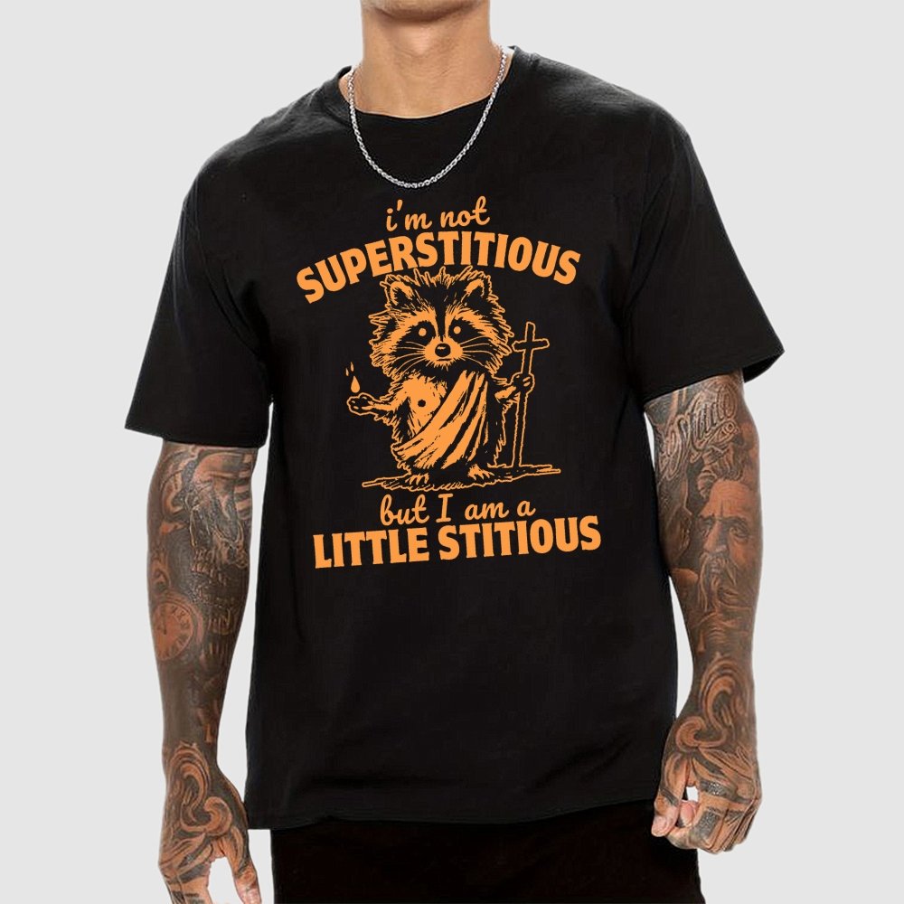 I'm not superstitious, but I am a little stitious Unisex Geek T-Shirt