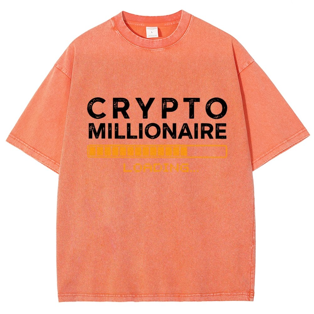 Crypto Millionaire Loading Vintage Distressed T-shirt