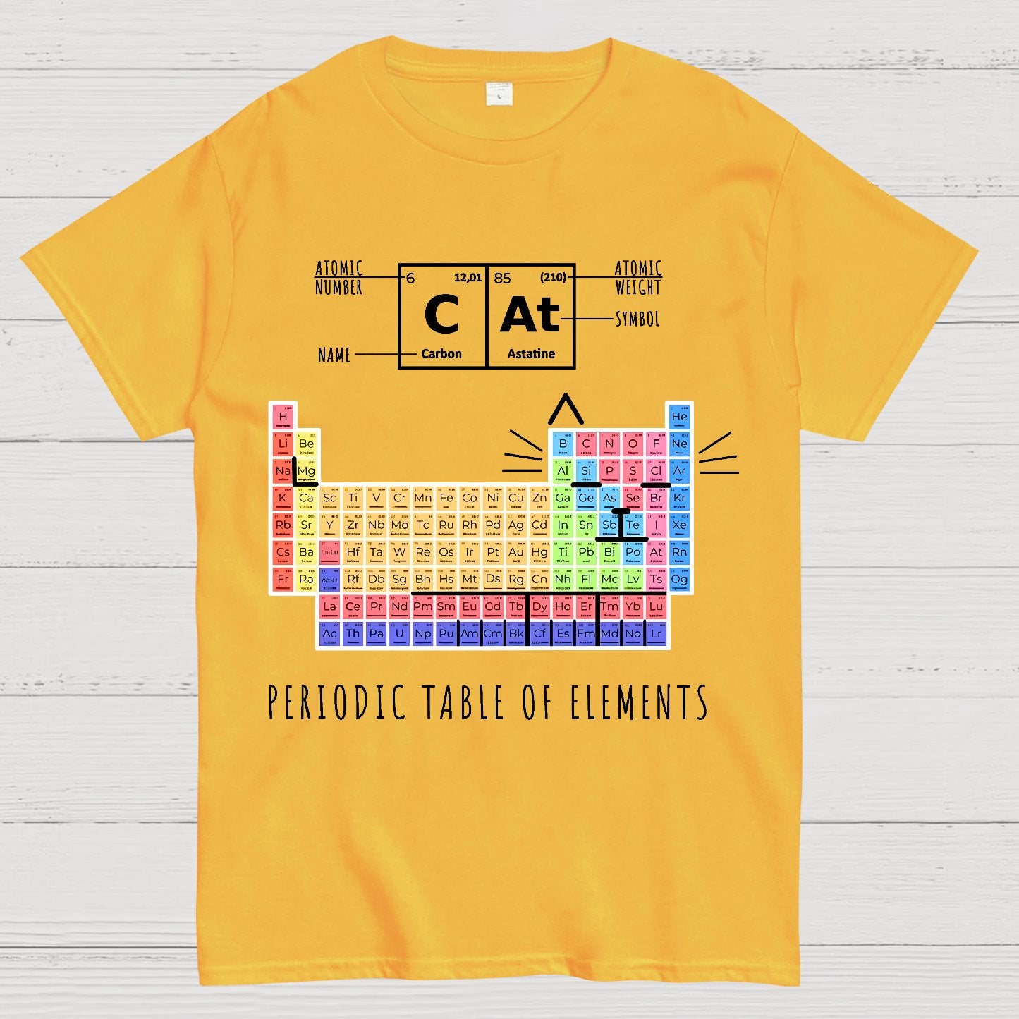 Periodic Table Of Cats Geek T-Shirt