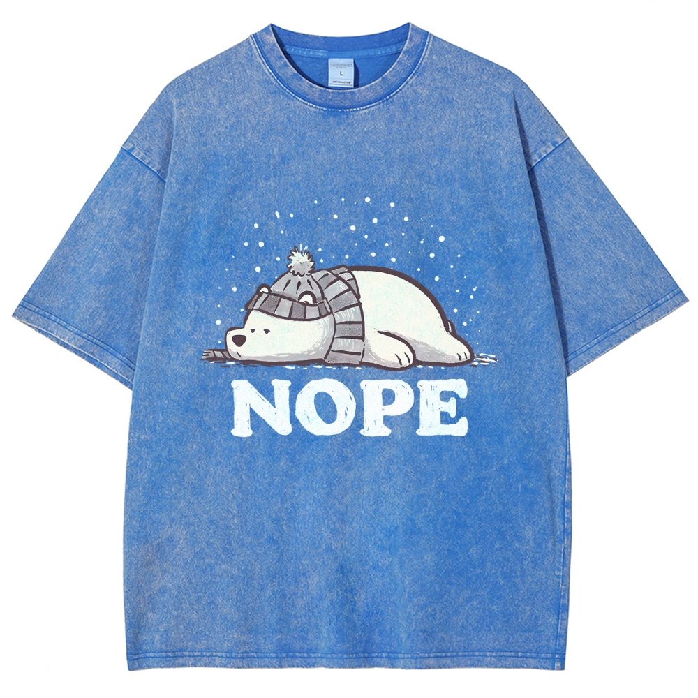 Nope Too Cold for Anything Vintage Distressed T-shirt