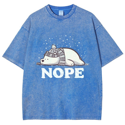 Nope Too Cold for Anything Vintage Distressed T-shirt