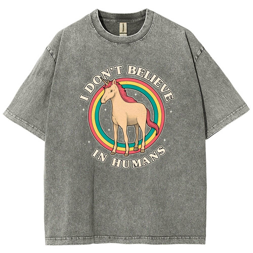 I Don't Believe In Humanity. Vintage Distressed T-shirt