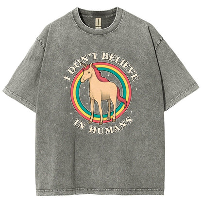 I Don't Believe In Humanity. Vintage Distressed T-shirt