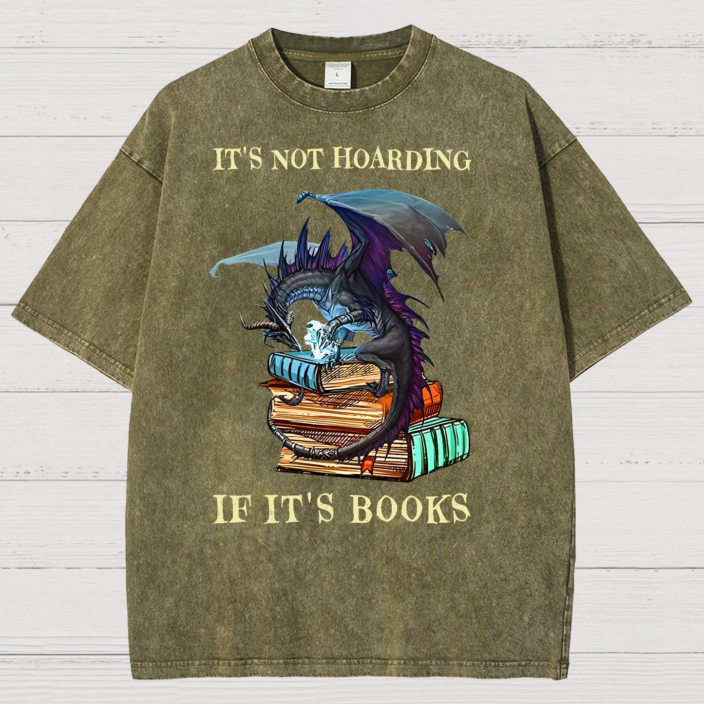 It's Not Hoarding If It's Books Vintage Distressed T-shirt