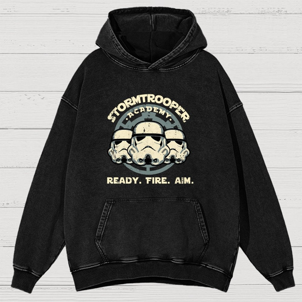 Ready. Fire. Aim. Vintage Distressed Hoodie