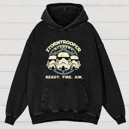Ready. Fire. Aim. Vintage Distressed Hoodie