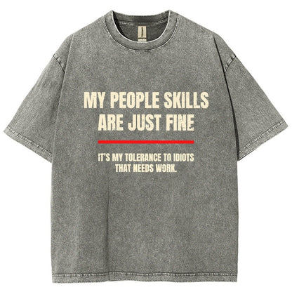 My People Skills Are Fine Vintage Distressed T-shirt