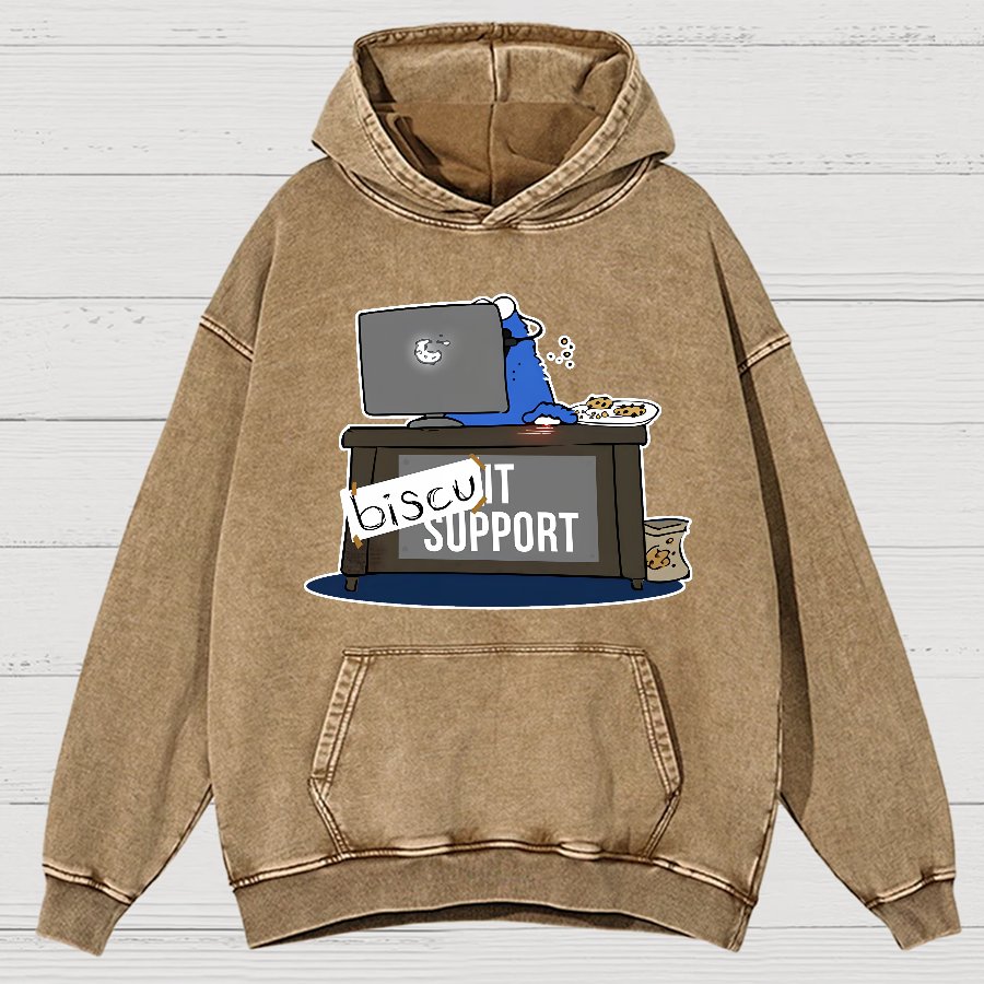 BiscuIT Support Vintage Distressed Hoodie