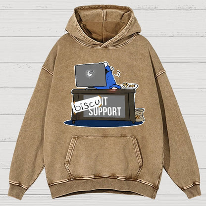 BiscuIT Support Vintage Distressed Hoodie