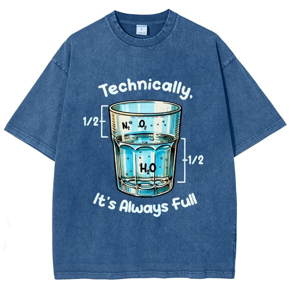 Technically The Glass Is Full Science Vintage Distressed T-shirt